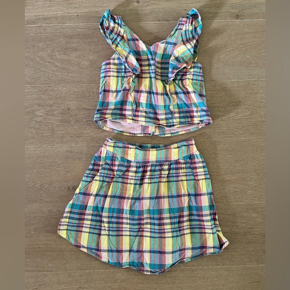 Tea Collection cropped top and skirt set size 10
